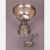 A Sino-Tibetan Silver Alter Cup with Repousses Decoration, 20th Century,