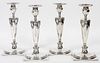 THEODORE B. STARR STERLING CANDLESTICKS SET OF 4
