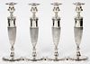 AMERICAN STERLING CANDLESTICKS C. 1920 SET OF FOUR