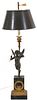 FRENCH BRONZE & MARBLE FIGURAL TABLE LAMP
