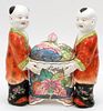 CHINESE PORCELAIN FIGURAL BOX