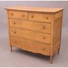 An American Tiger Maple Tall Chest of Drawers with Mirror, 19th Century,