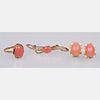 An 18kt. Yellow Gold and Coral Ring,