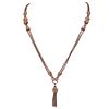 RED GOLD GUARD CHAIN NECKLACE