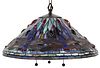 HANGING LEADED GLASS DRAGONFLY SHADE