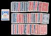 USPC Bicycle Playing Cards With 53 Different Backs. Cincinnati, various dates. 52 + J + OB. A deck put together with 53 different backs and a box cust