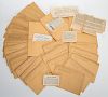 Group of 77 K.C. Card Co. Instruction Envelopes for Use of Gaffed Equipment. Chicago, ca. 1920. An invaluable resource for collectors of gaffed gambli