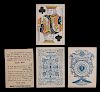 Marked Deck ñExcelsiorî Playing Cards. 52 + Instruction Card. Unmarked but almost definitely A. Dougherty, ca. 1864. Early marked decks are extremel