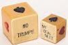 Two ñMy Deal Nextî Trump Indicator Cubes. Circa 1930. Pair of trump indicator cubes with ñMy Deal Nextî on one side so might also be used as a buc