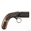 Unmarked ring trigger underhammer six-shot pepperbox pistol, .30 caliber