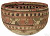 Pima Native American Indian coiled basket, 19th c., 4 3/4'' h.