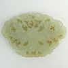 Antique Chinese Carved White/Pale Celadon Jade Butterfly Pendant.