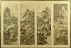 Four (4) 20th Century Chinese Ink and Wash on Silk, Mountain Landscapes.