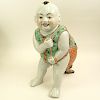 Mid 20th Century Chinese Porcelain Large Figure of a Boy With Fish.