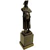 19th Century Bronze Sculpture on marble base "Napoleon With Arms Folded in Long Coat"