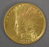 1911 $10. Indian Head gold coin.