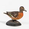 Carved and Painted Miniature Male Green-winged Teal