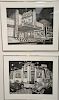 Bruce McCombs (1943), two etchings including "Bullitt" and "Night Tower", pencil signed lower right B