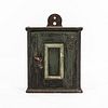 Green-painted Cherry and Pine Hanging Cupboard