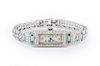 Art Deco Platinum Diamond and Emerald Ladies' Watch