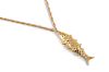 Gold Flexible Fish Pendant Necklace