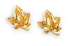 Pair of Gold Maple Leaf Pins