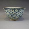 ANTIQUE CHINESE BLUE WHITE PORCELAIN BOWL - MING DYNASTY