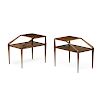 ICO PARISI (Attr.) Pair of tiered side tables