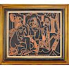 PABLO PICASSO; MADOURA Fine and large plaque