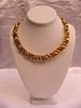 MAGNIFICENT 18K YELLOW GOLD DIAMOND NECKLACE SIGNED "" 161.2 GRAMS