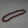 VINTAGE RED TOURNAMINE BEADS NECKLACE