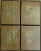 4 ANTIQUE CHINESE WATERCOLOR PAINTINGS
