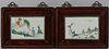 Pair of Framed Chinese Porcelain Plaques
