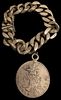 Mexican CASA PIETRO Sterling Silver Bracelet with 1872 Mexican Peso Charm