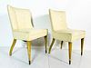 Pair of Vintage Chairs with Sculptural Lines