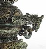 Large Chinese carved jade censor, 20th c., 27''