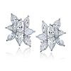 18 Carats Spectacular Cluster Diamond Earrings 