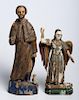 Early Latin American Carved Wood Santos, Two (2)