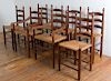 E.A Clore Dining Chairs, Eight (8)