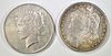 LOT OF 2 SILVER DOLLARS: