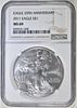 2011 AMERICAN SILVER EAGLE NGC MS 69