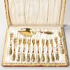 Gorham Sterling Silver-gilt and Enameled "Luxembourg" Pattern Oyster Service
