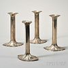 Four Marcus & Co. Sterling Silver Candlesticks