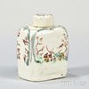 Staffordshire Lead-glazed Creamware Tea Canister and Cover
