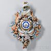 French Faience Wall Clock
