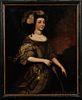 British School, 17th/18th Century      Portrait of a Lady with a Hunting Dog, Quiver, and Bow