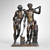 Bronze Figure of Two Greek Male Athletes