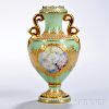 Jeweled Coalport Porcelain Vase