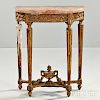 Louis XVI-style Marble-top Giltwood Table
