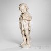 Italian School, Late 19th Century    White Marble Figure of a Young Girl